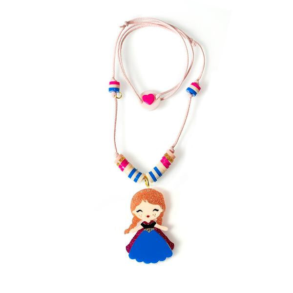Cute Doll Dark Blue Dress necklace (unit)