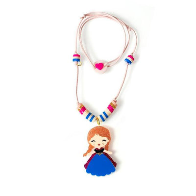 Cute Doll Dark Blue Dress necklace (unit)