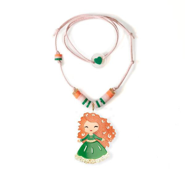 Cute Doll Green Dress Beads Necklace (unit)