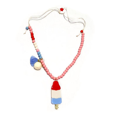 Popsicle Red Blue Necklace