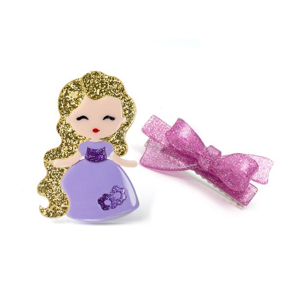 Cute Doll Purple Dress & Bow