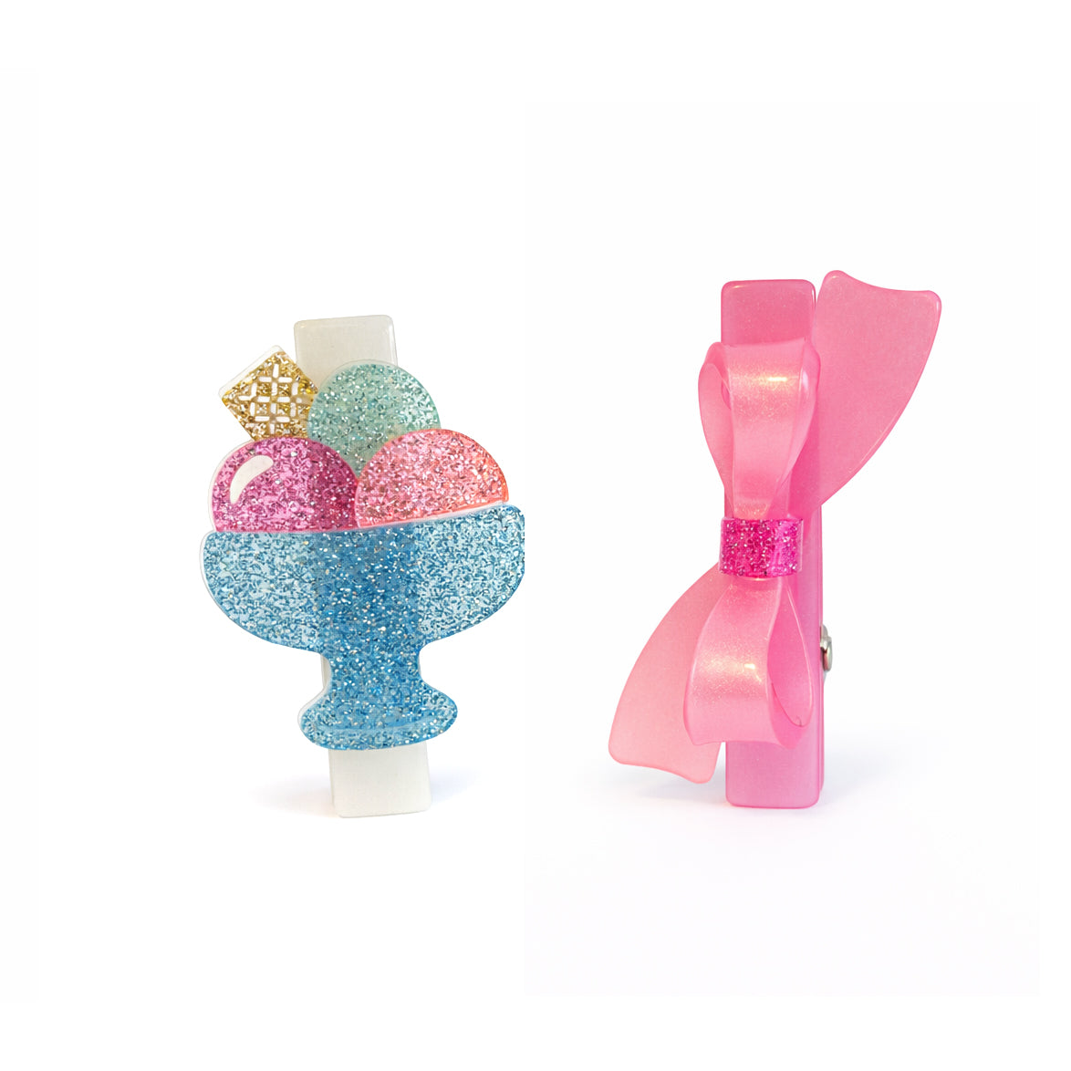 SUM - Ice Cream Sundae & Bow Hair Clips - Lilies & Roses NY