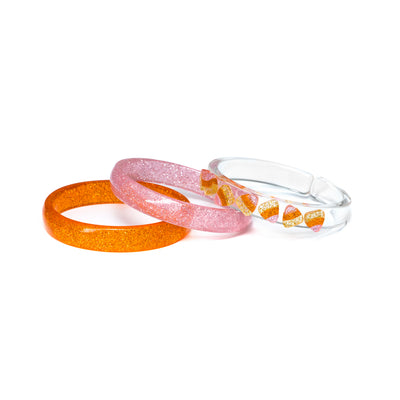 Candy Corn Glitter Bracelet Set HAL - Lilies & Roses NY