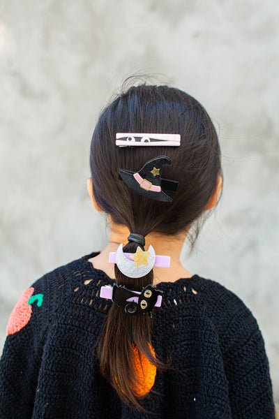 Witch Accessories Hat and Broom Hair Clips -HAL - Lilies & Roses NY