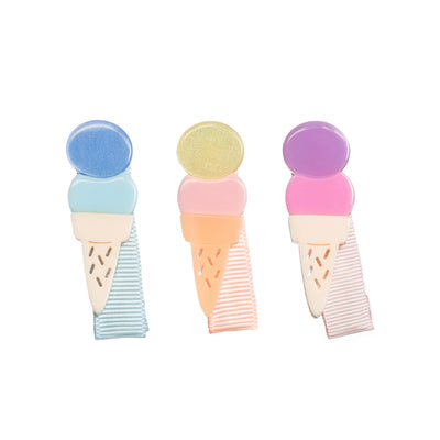 Baby Ice Cream Double Scoop Pastel Hair Clips