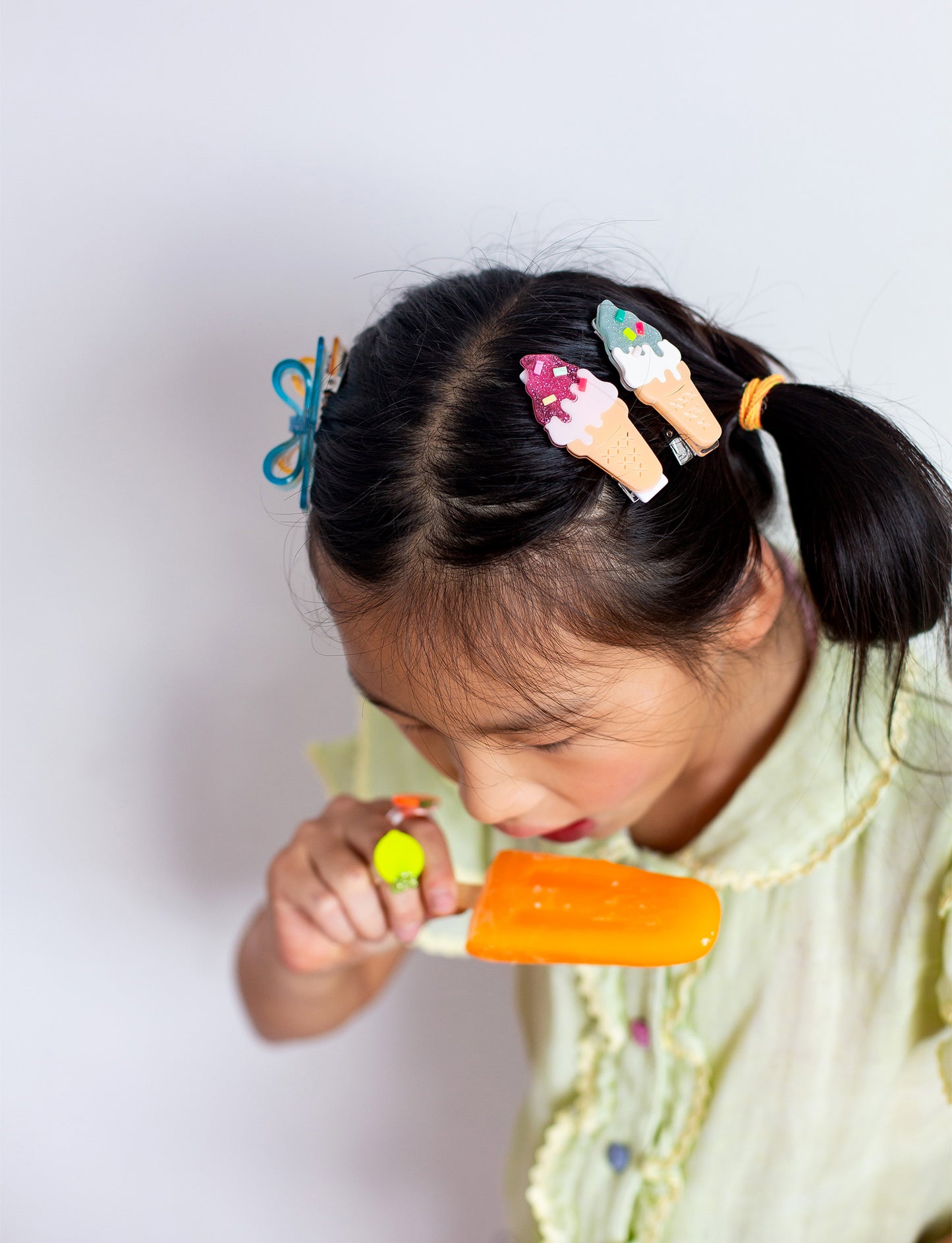 Ice Cream Mint Pink Alligator Clip -SUM