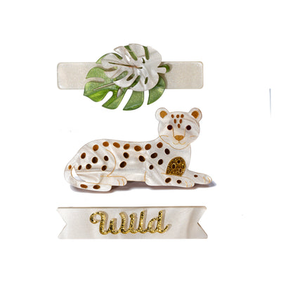 Wild Jungle Leopard Hair Clips HAL