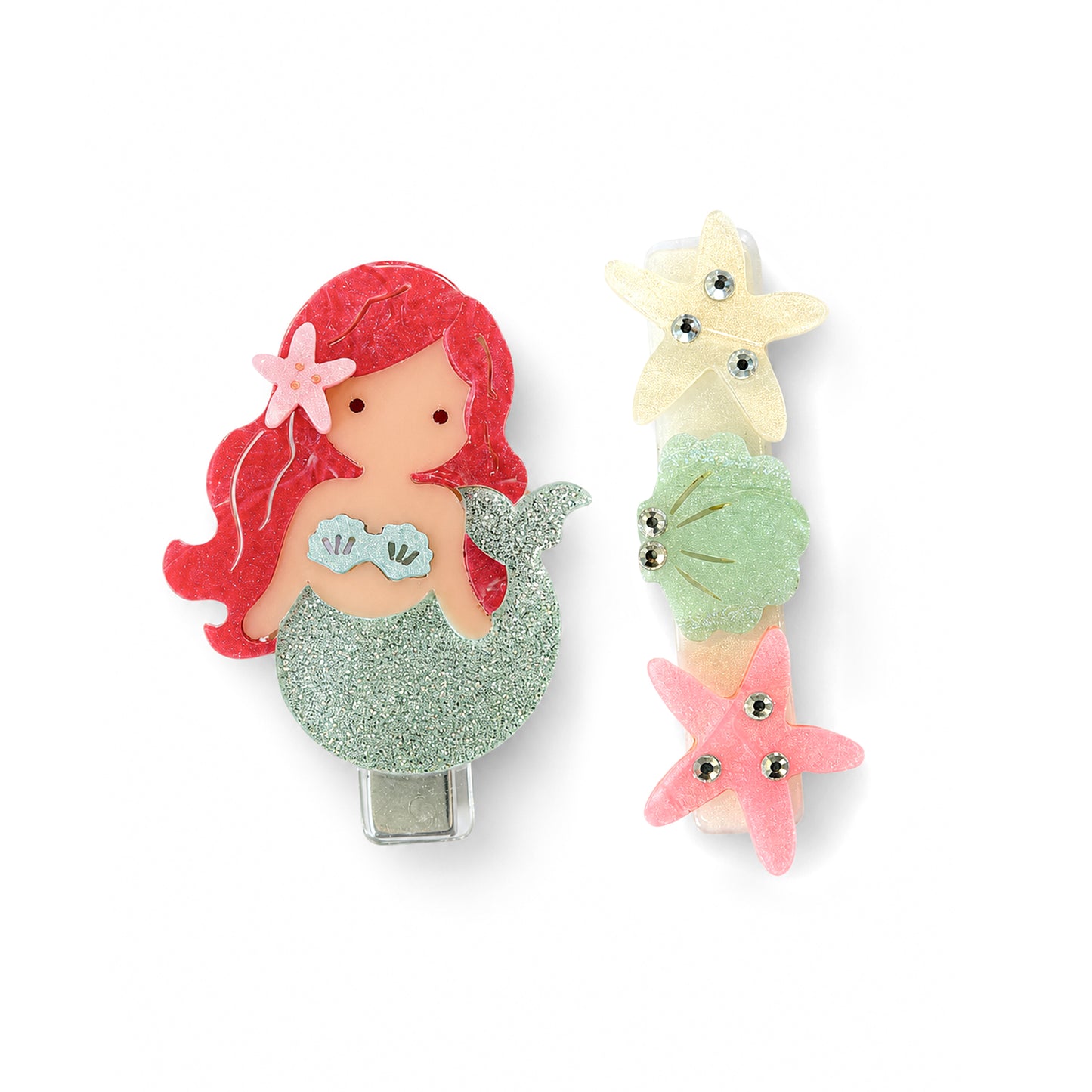 Mermaid Shimmer Hair Clips - Lilies & Roses NY