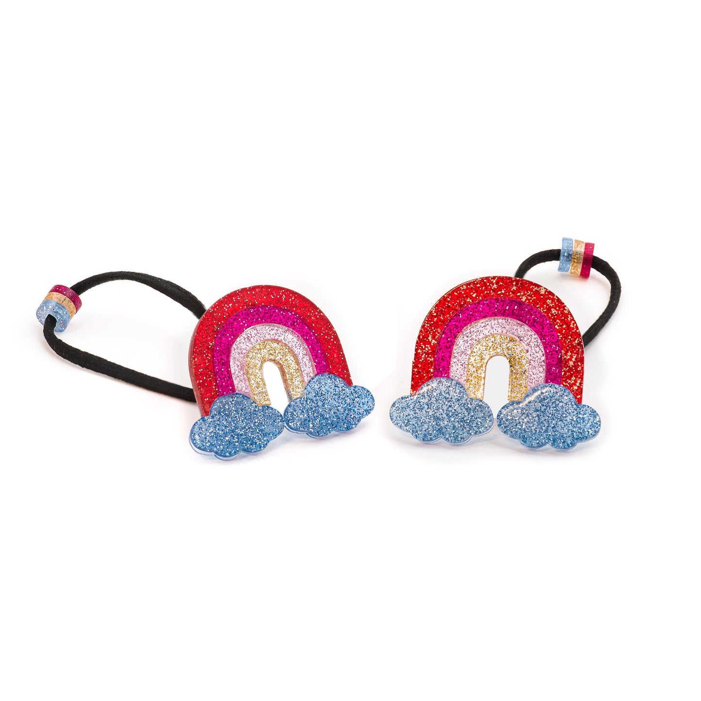 Rainbow Glitter Ponytail