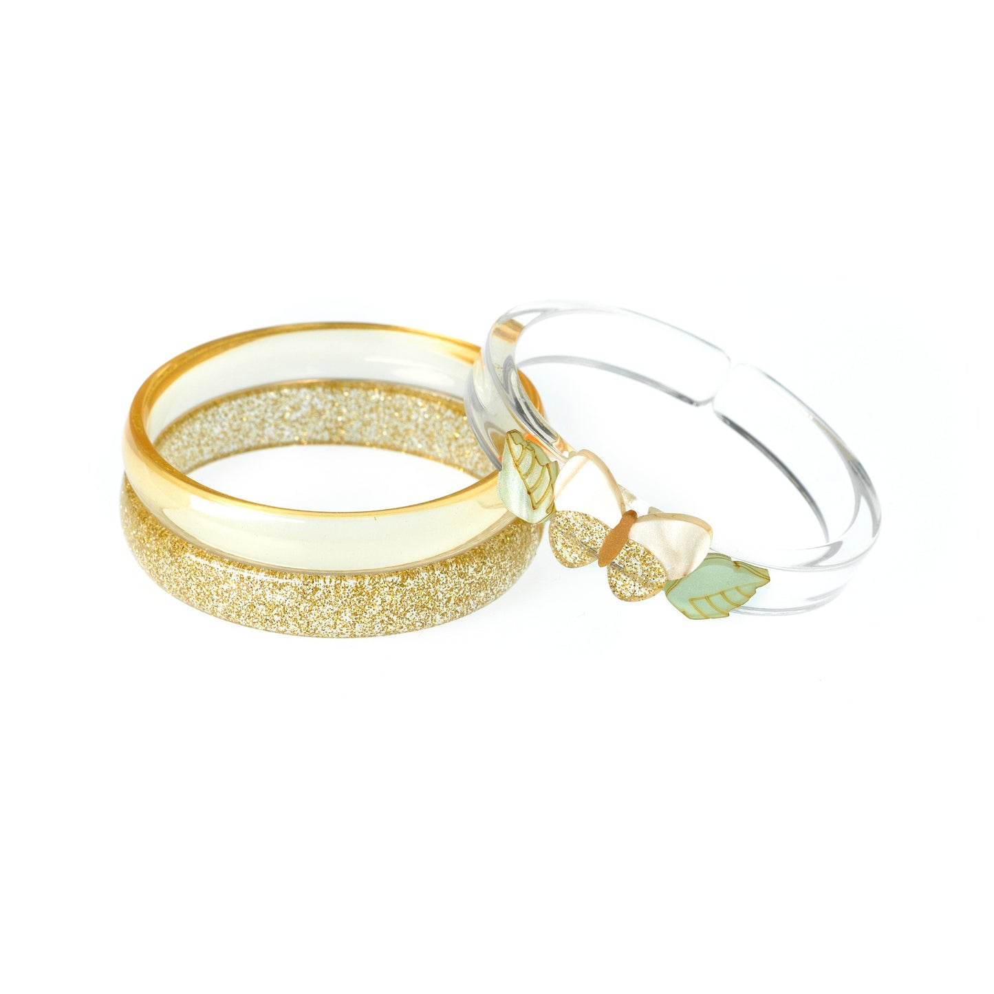 Butterflies Shimmer Gold Bangles