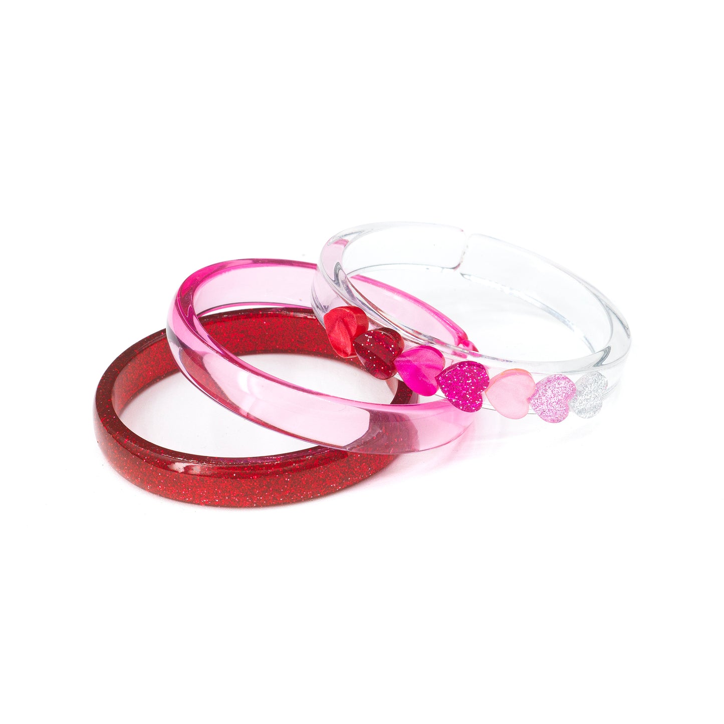 Hearts Red Shades Bangles -VAL - Lilies & Roses NY