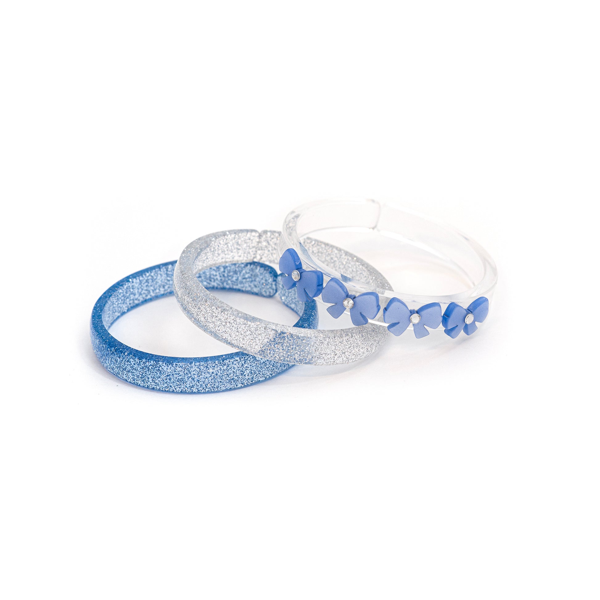 Bows Satin Blue Bangles