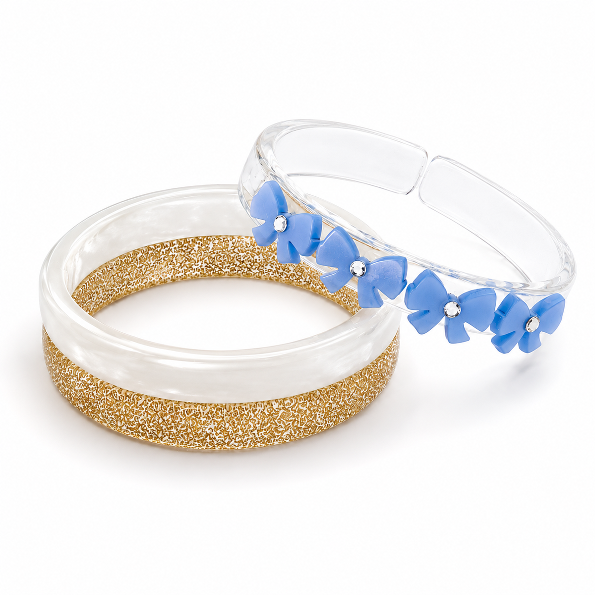 Bows Blue Bangles