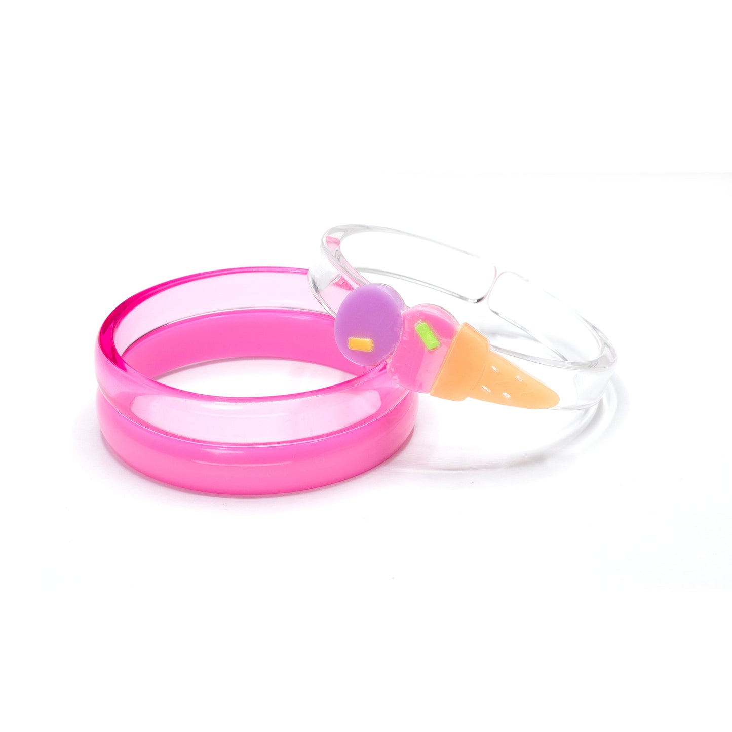Ice Cream Double Scoop Pink Purple Bangles