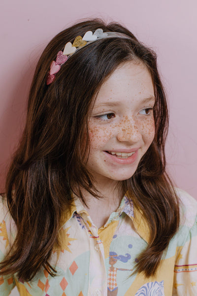 Heart Pearl Shades Headband -VAL