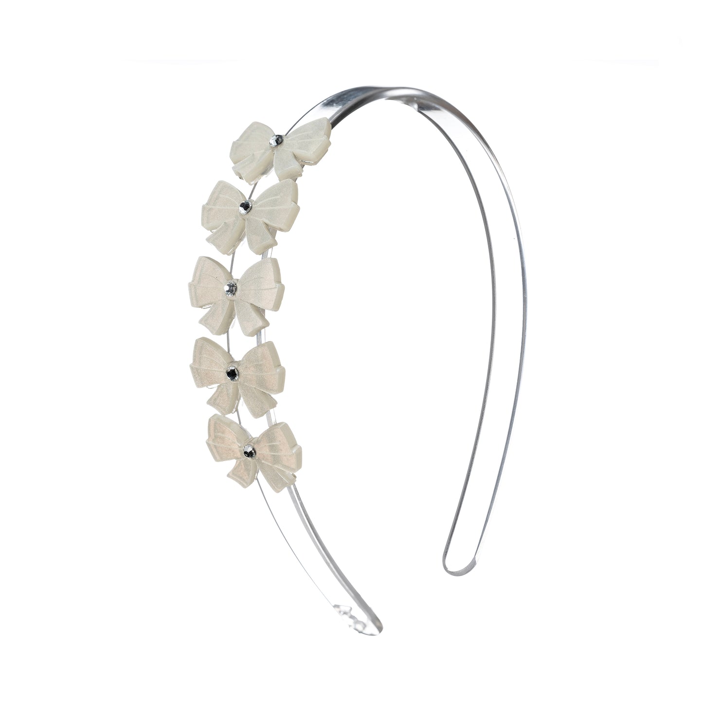 Bows Satin White Headband