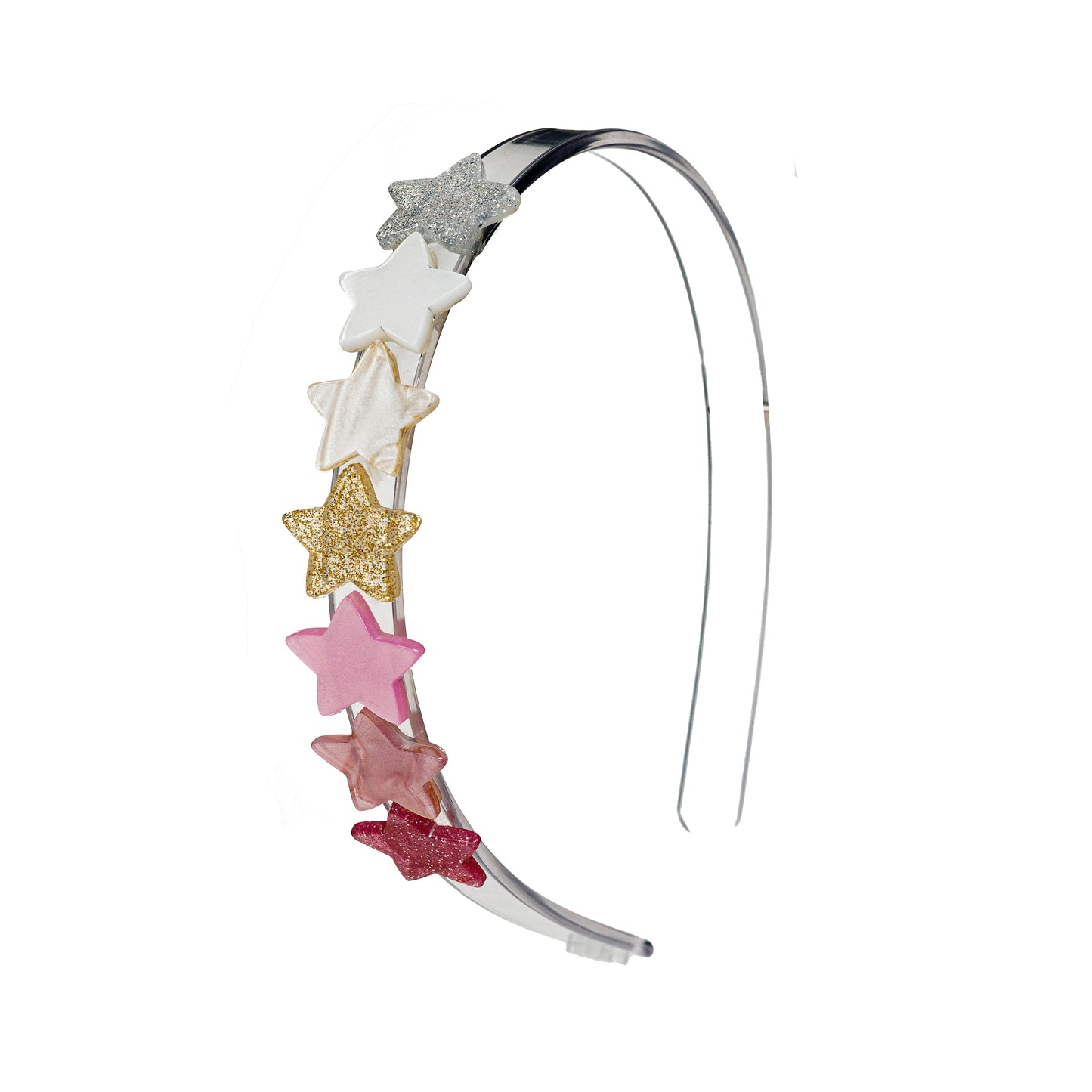 Mini Stars Pearlized Pink Headband HOL