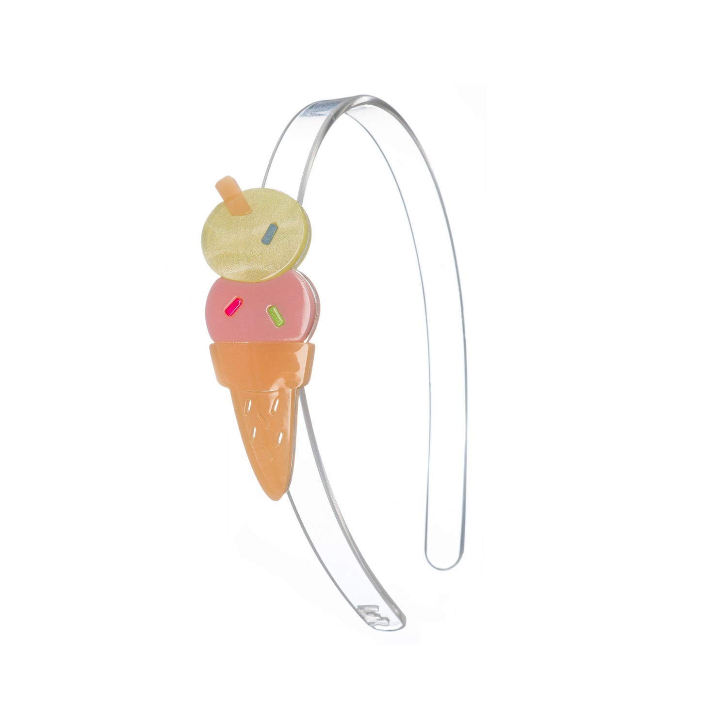 Ice Cream Double Scoop Pink Yellow Headband