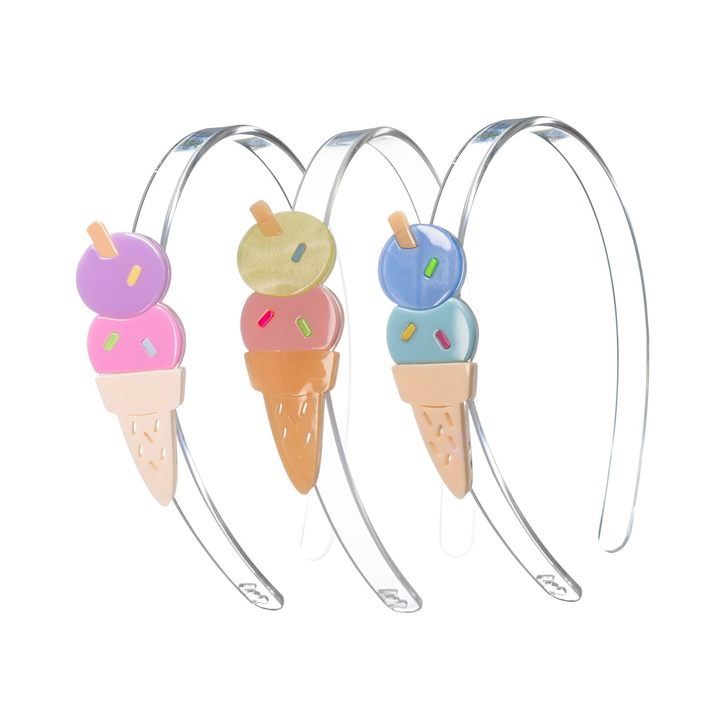 Ice Cream Double Scoop Pastel Set/3 Headbands