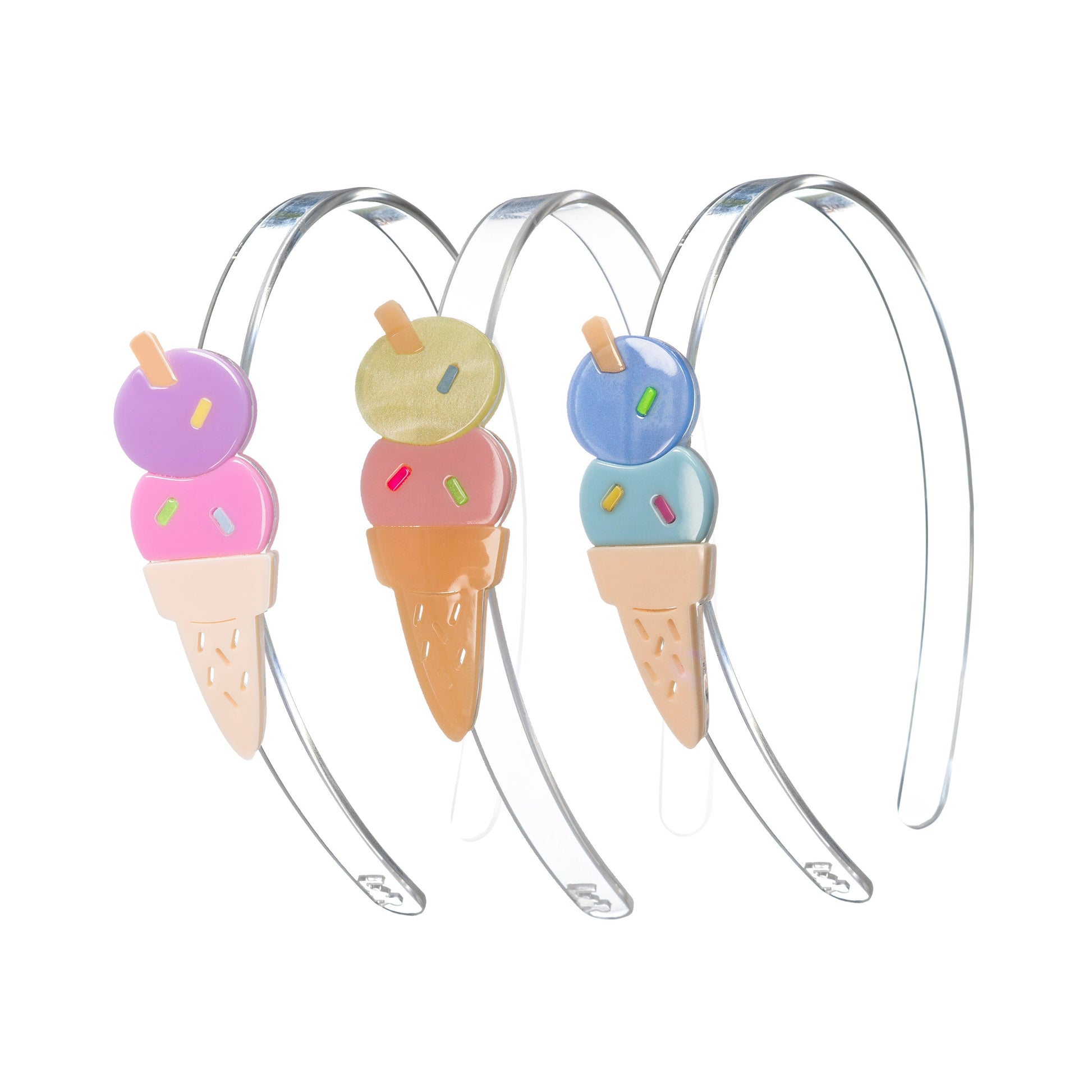 Ice Cream Double Scoop Pastel Set/3 Headbands