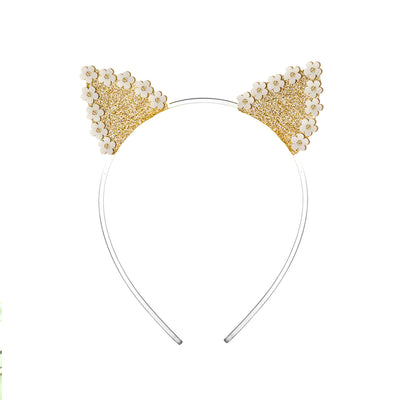 Daisy Cat Ears Pink Gold Headband HAL
