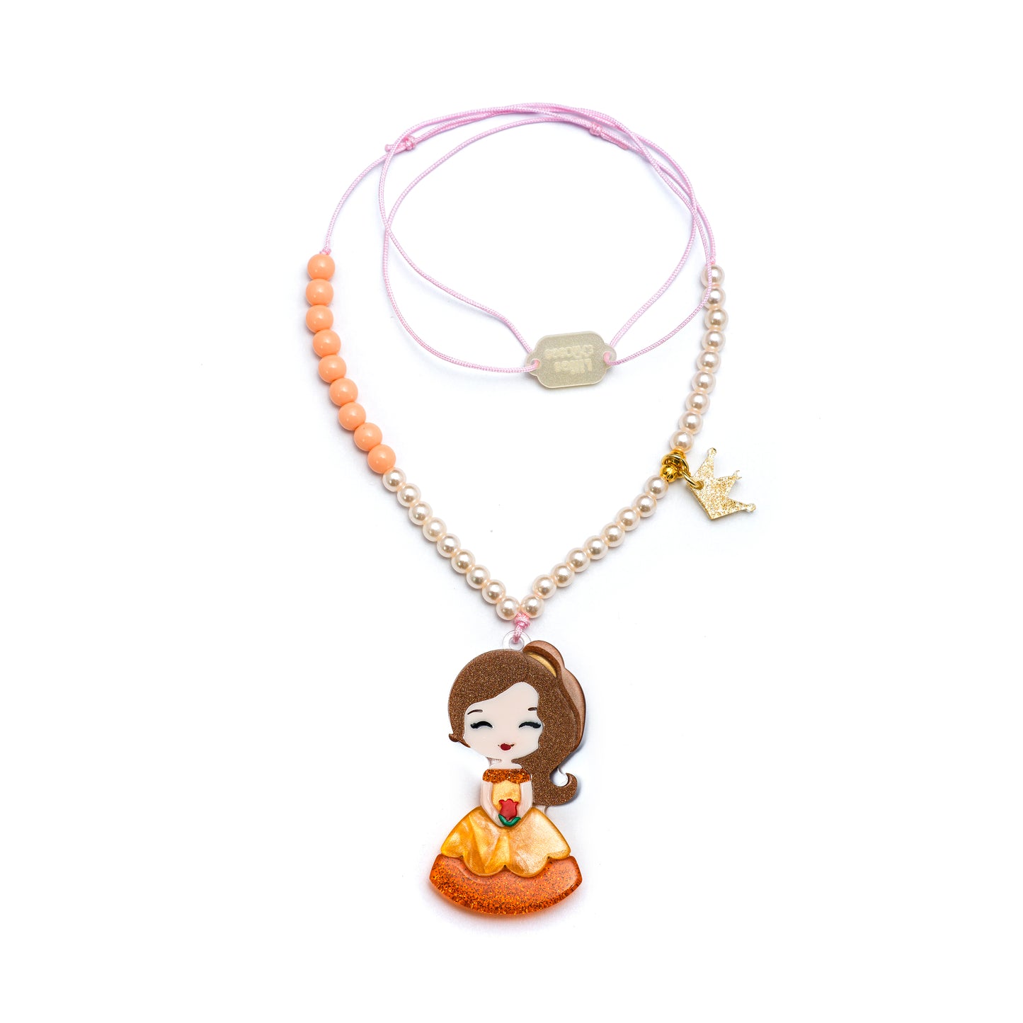 Cute Doll Yellow Dress Necklace - Lilies & Roses NY