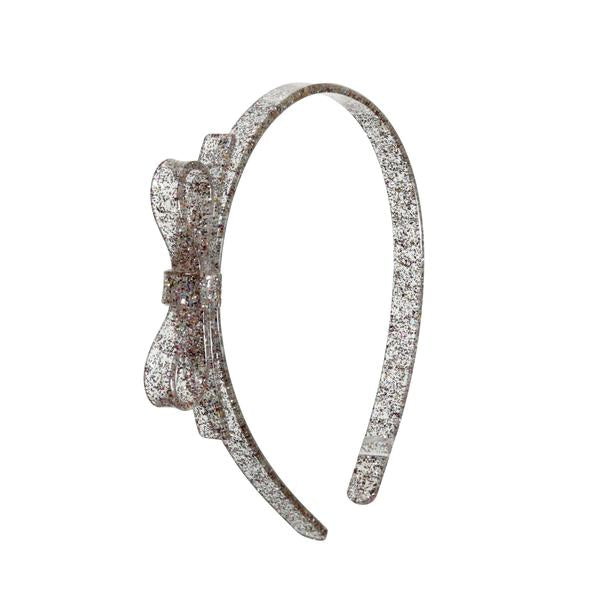Thin Bow Headband - Glitter Colors -  Lilies & Roses NY