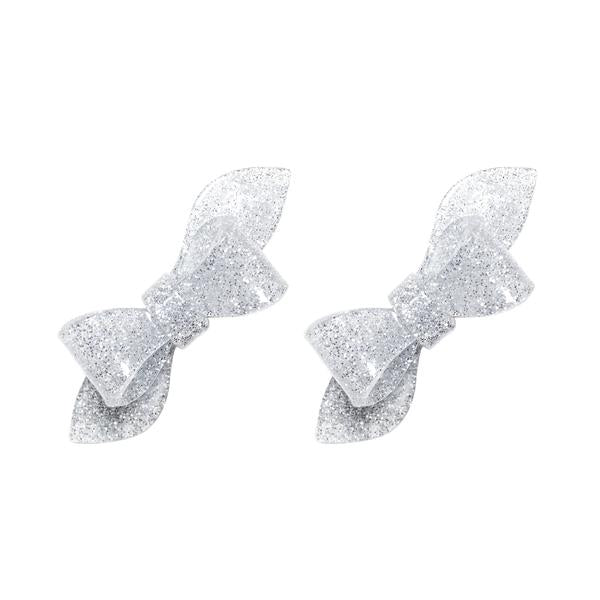 Rosane Bow Hair Clips - Glitter Colors - Lilies & Roses NY