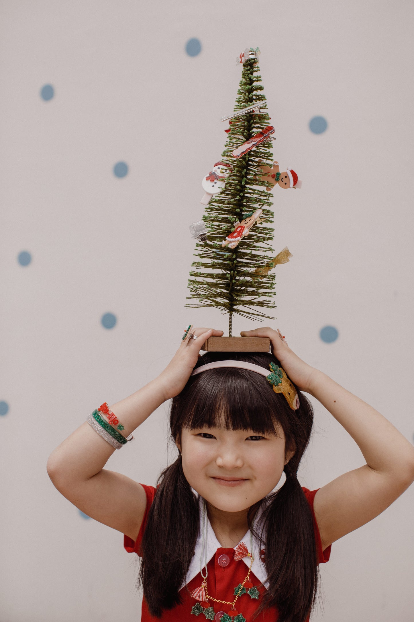 Happy Gingerbread Glitter Cookies Hair Clips -HOL