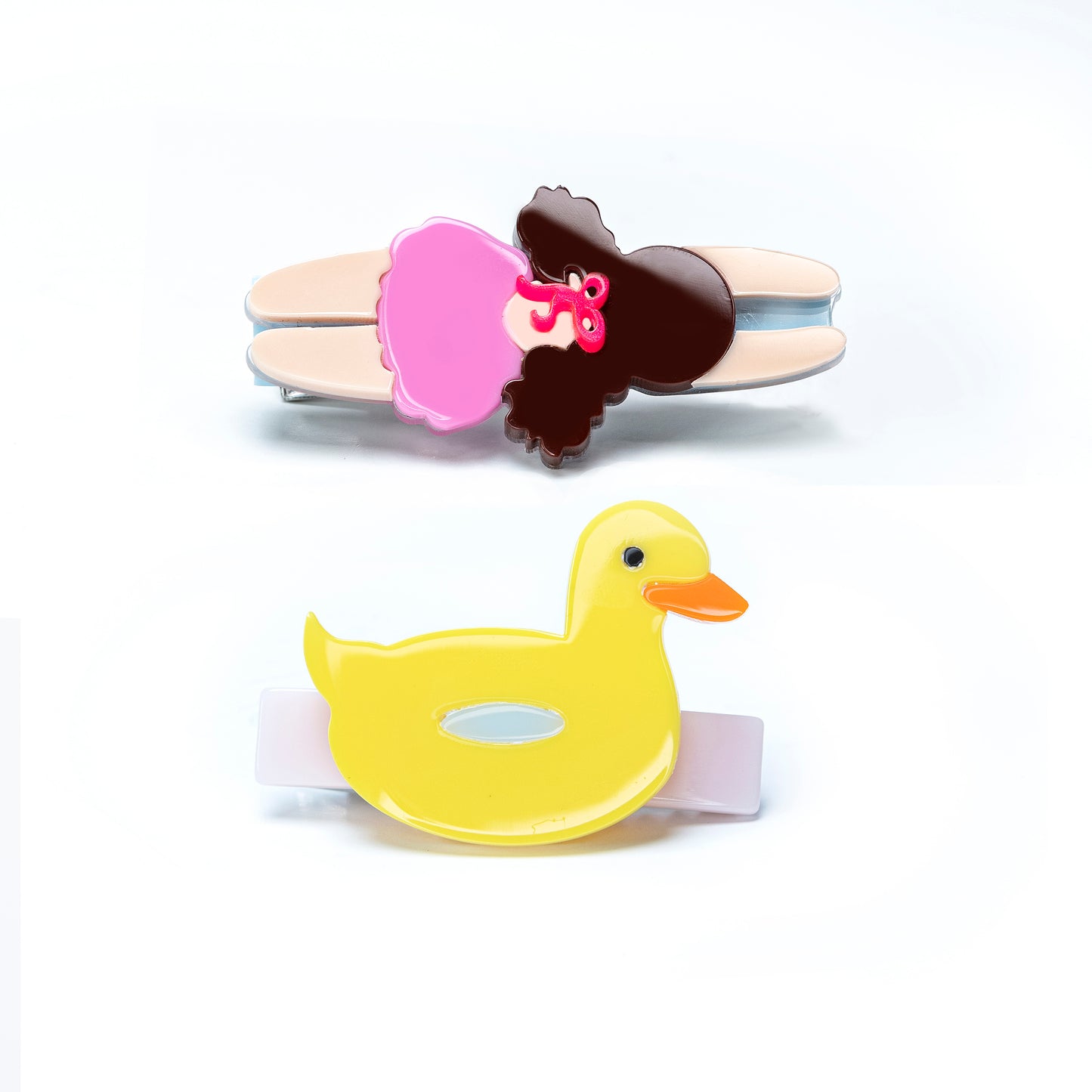 Swimming Girl & Duck Float Alligator Clip -SUM
