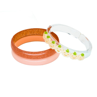 Multi Pumpkin Cream Bracelet Set HAL - Lilies & Roses NY