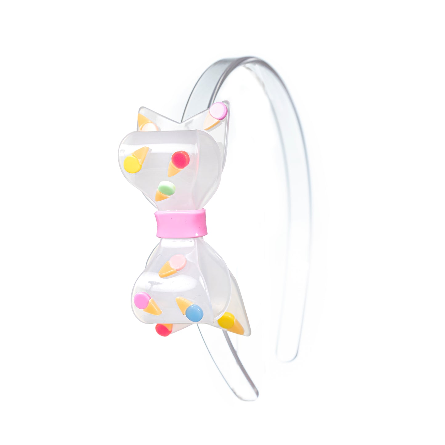 Frosted Big Bow Mini Ice Cream Headband -SUM