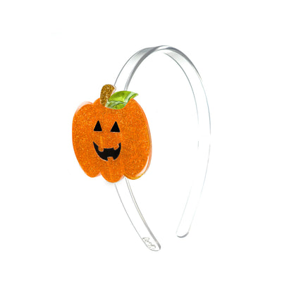 Pumpkin Glitter Orange Headband -HAL - Lilies & Roses NY
