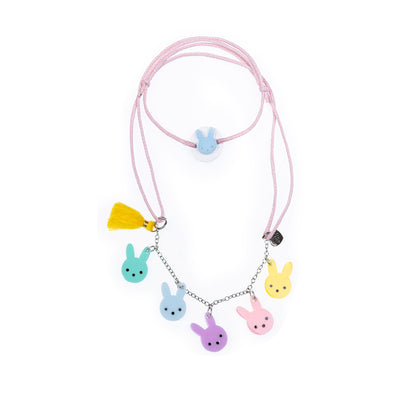 Easter Bunny Pastel Colors Necklace