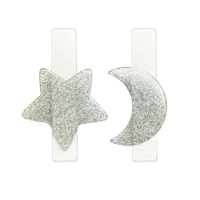 VAl-Star and Moon Hair Clips -  Lilies & Roses NY