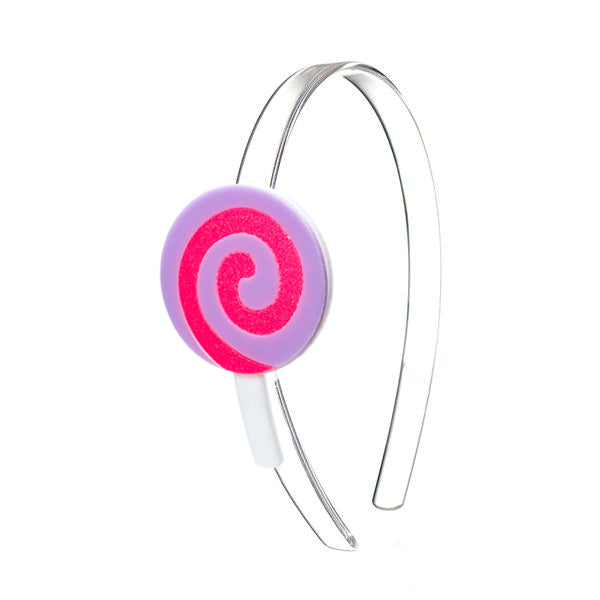 Limited Edition Swirl Lollipop Neon Pink Headband