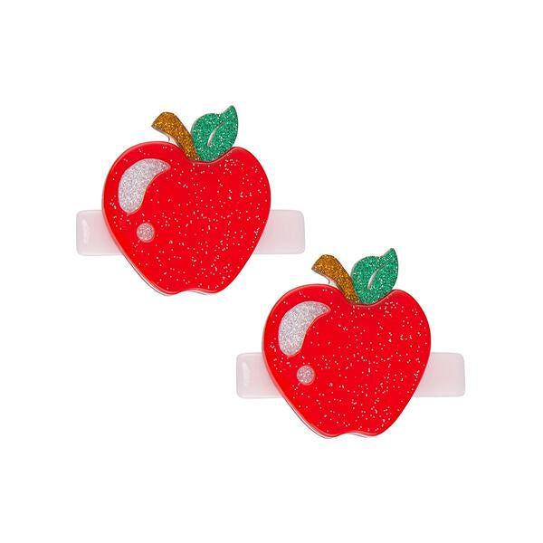 Apple Hair Clips (Pair)