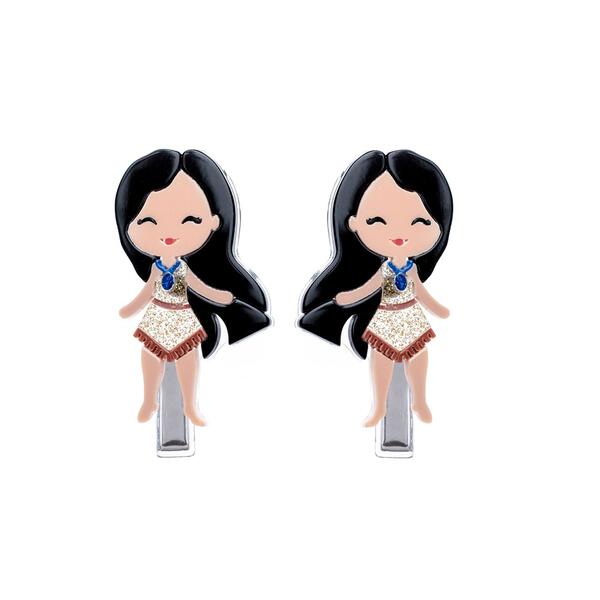 Cute Doll Tan Costume Hair Clips (Pair)
