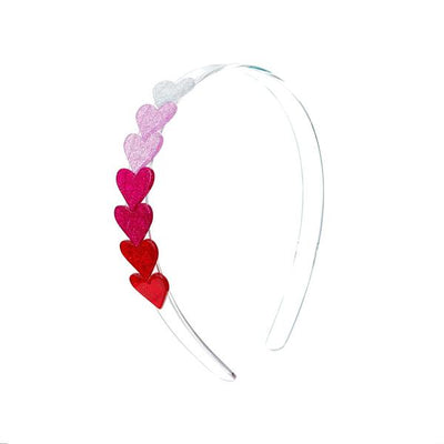 Centipede Heart Glitter Pink Headband