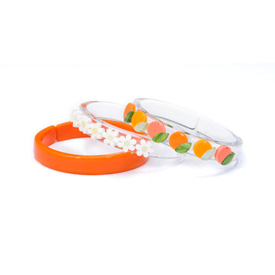 SPR24- Daisy Tangerine Orange Bangles