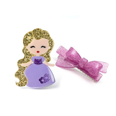 Cute Doll Purple Dress & Bow