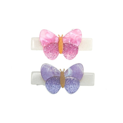Butterflies Shimmer Lilac & Pink Hair Clips