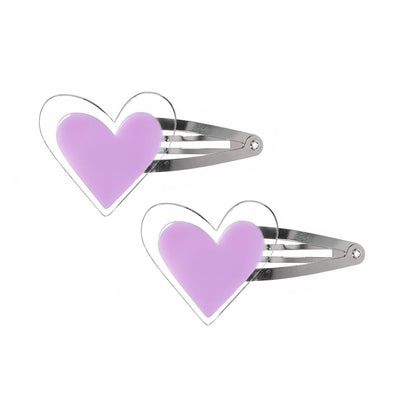 Agatha Heart Snap Clips