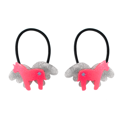 Big Winged Unicorn Neon Ponytail -  Lilies & Roses NY