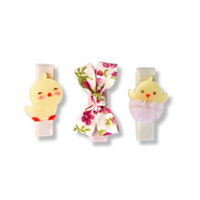 EAS - Little chicks Hair Clips -  Lilies & Roses NY
