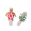 SUM - Sea Turtle Pink Hair Clips -  Lilies & Roses NY