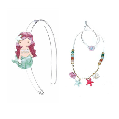 Mermaid Headband & Seashell Necklace Combo