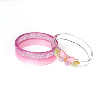 Butterflies Shimmer Pink Bangles