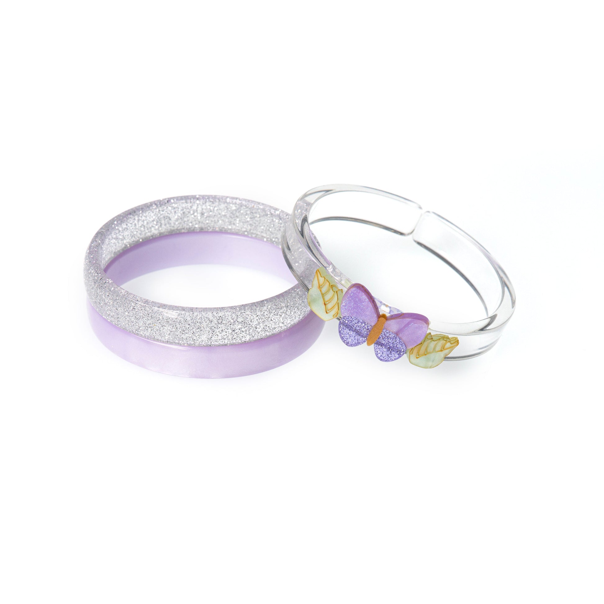 Butterflies Shimmer Lilac Bangles