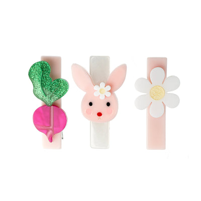 Daisy Bunny & Radish Hair Clips
